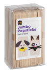 EDUCATIONAL COLOURS JUMBO POPSTICKS NATURAL PACK 199