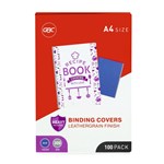 GBC BINDING COVER A4 LGRAIN BLUE PACK 100