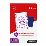 GBC BINDING COVER A4 LGRAIN NAVY PACK 100