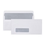 CUMBERLAND SELF SEAL WINDOW SECRETIVE ENVELOPE 80GSM DL 110X220MM WHITE BOX500