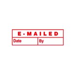 DESKMATE PREINKED OFFICE STAMP EMAILED DATE  BY RED