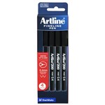 ARTLINE 200 FINELINER PEN 04MM BLACK 4 PACK HS