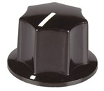 23mm Knob  Black Plastic with Pointer