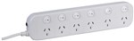 6 way Powerboard with 6 switches and Surge Overload Protection
