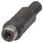 Black Plastic Line Socket RCA